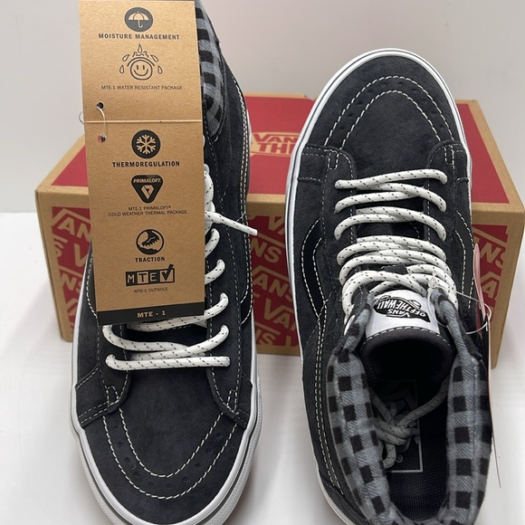 Vans Men’s Sk8-Hi Mte-1 Plaid Grey/White
VN0A5HZYGYW Boots Sneakers - Picture 13 of 16